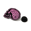 Gothic Where's My Mind Skull Alloy Enamel Pins Brooches for Backpack Clothes JEWB-S028-09C-3