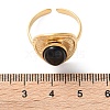 Oval Natural & Synthetic Gemstone Finger Rings RJEW-Q004-01G-5