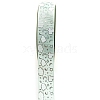 Silver Hot Stamping Cloud Moon Star Pattern Polyester Grosgrain Ribbons PW-WG81770-06-1