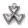 304 Stainless Steel Cubic Zirconia Pendants STAS-R141-04P-01-1