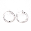 Electroplated Brass Twisted Tubular Hoop Earrings for Women EJEW-G299-01A-S-1