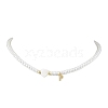 Brass Micro Pave Grade AAA Cubic Zirconia Letter Pendant Necklaces NJEW-JN04771-16-1