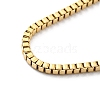304 Stainless Steel Box Chain Necklace for Women NJEW-A008-02G-3