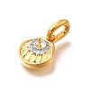 Brass Micro Pave Cubic Zirconia Pendants KK-S517-01D-G-2