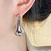 Alloy with Enamel Ear Studs EJEW-U002-08S-1