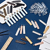 DIY Blank Rectangle Alloy Pendants Making Kits DIY-AN0001-11-7