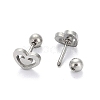 Tarnish Resistant 201 Stainless Steel Barbell Cartilage Earrings EJEW-R147-34-3