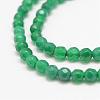 Faceted Natural Green Onyx Agate Beads Strands G-F447-6mm-C12-3