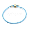 Braided Round Imitation Leather Bracelets Making BJEW-H610-03G-13-1