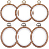 6Pcs 2 Styles Plastic Cross Stitch Embroidery Hoops DIY-CP0012-39-6