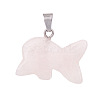 Natural Rose Quartz Pendants PW-WG170A9-01-1