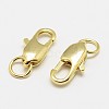 Brass Lobster Claw Clasps X-KK-P058-02G-NR-1