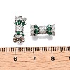 925 Sterling Silver Micro Pave Cubic Zirconia Screw Clasps STER-T007-91P-01-3