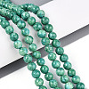 Dyed Synthetic Fossil Beads Strands G-T139-6mm-66E-2