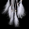 Iron Woven Web/Net with Feather Pendant Decorations AJEW-P097-01-4