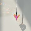 Glass Heart Suncatcher Hanging Ornaments PW-WGA6B84-01-1