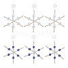 6Pcs 2 Styles Snowflake Glass Pendant Decoration HJEW-GO00048-1