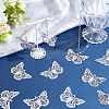 80Pcs Iron Hollow Butterfly Pendants IFIN-NB0001-68-4