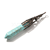 Synthetic Turquoise Pointed Big Pendants G-P560-02R-02-2