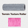 Plastic Handle Clay Texture Roller DIY-WH0699-88D-5