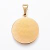 Real 18K Gold Plated 304 Stainless Steel Pendants STAS-H372-01D-2