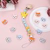 12Pcs 4 Colors Cartoon Fox Silicone Beads JX704A-6