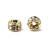 Rack Plating Brass Rhinestone Bead Spacers RB-D303-G-3