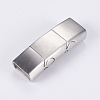 Tarnish Resistant 304 Stainless Steel Magnetic Clasps with Glue-in Ends STAS-G163-70P-2