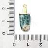 Rack Plating Brass Pave Cubic Zirconia Pendants KK-M282-03-4