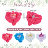 8Pcs 4 Styles Iron Shoe Clip HJEW-ME00036-2