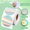 Round Dot Paper Holographic Thermal Printable Label Stickers STIC-WH0004-43-3