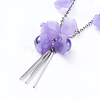 Petal Acrylic Pendants Necklaces and Dangle Earrings Jewelry Sets SJEW-JS01024-3