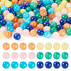 96Pcs 6 Colors Natural Mashan Jade Round Beads G-TA0002-36-2