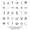 60Pcs 30 Style Tibetan Style Zinc Alloy Charms TIBEP-FS0001-09-5