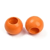 Spray Painted Wood European Beads WOOD-F017-05A-2