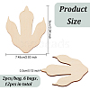 Unfinished Wood Dinosaur Claw Ornaments WOOD-WH0027-84-2