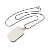 304 Stainless Steel Blank Pendant Necklaces NJEW-P329-04A-P-4
