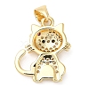 Brass Micro Pave Cubic Zirconia Pendants KK-D027-12G-2