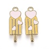 Light Gold Plated Alloy Jewelry Enamel Pendants PALLOY-Z001-28B-1