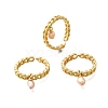 Brass Curb Chain Cuff Rings for Women RJEW-Z085-05G-4