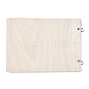 Wooden Wedding Guestbooks Notepad AJEW-M206-19-2