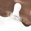 304 Stainless Steel Micro Pave Cubic Zirconia Finger Rings for Women RJEW-K315-01P-1