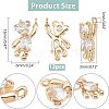 CHGCRAFT 12Pcs Brass Clear Cubic Zirconia Charms KK-CA0003-22-2