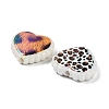 Rainbow Iridescent Printed Opaque Acrylic Beads OACR-D316-01B-01-2