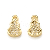 Brass Micro Pave Cubic Zirconia Charms KK-P228-36G-2