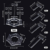 Transparent Acrylic T-Bar Riser Earring Display Stands EDIS-WH0021-03B-4