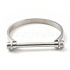 Non-Tarnish 304 Stainless Steel D Shape Bar Screw Bangle BJEW-G636-05B-P-2