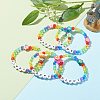 Transparent & Opaque Acrylic Beaded Bracelets for Kids BJEW-JB06504-2