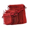 30Pcs 4 Styles Rectangle Organza Bags Jewellery Storage Pouches Wedding Favour Party Mesh Drawstring Gift OP-FS0001-01A-3