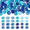 60Pcs 12 Colors Blue Color Theme Glass European Beads GPDL-TA0001-10-2